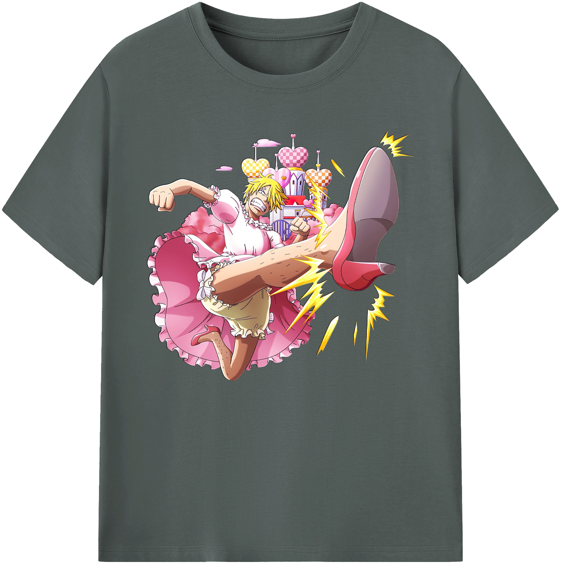 （画像用） ワンピース サンジ ONE PIECE Sanji 綿100％ メンズ半袖Tシャツ｜肌触りやわらか＆通気性